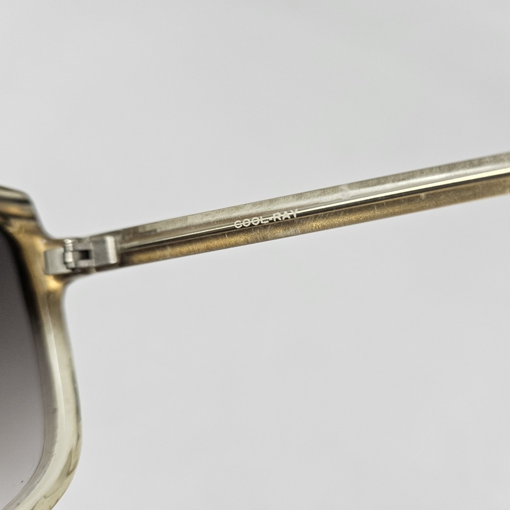 Cool Ray Sunglasses Oversized Clear Gold Butterfly Retro 1980's Vintage - Picture 12 of 13